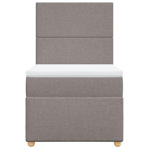 Boxspringbett mit Matratze Taupe 90x200 cm Stoff