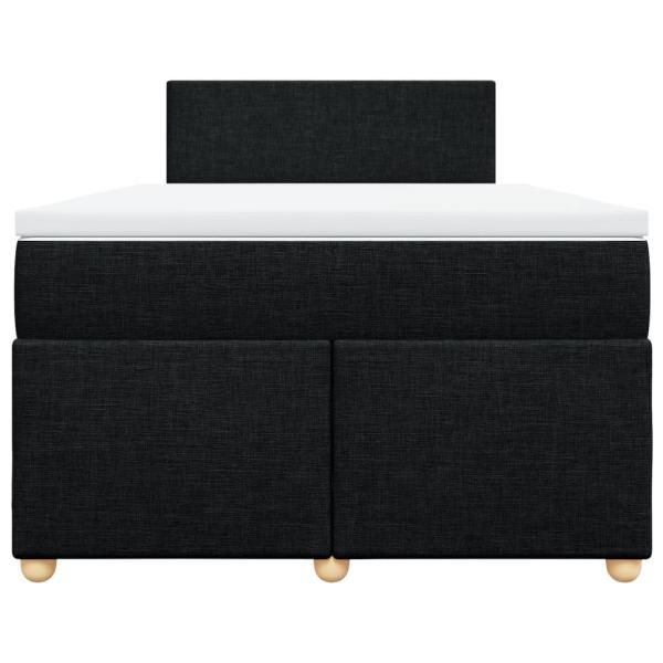 Boxspringbett mit Matratze Schwarz 120x190 cm Stoff
