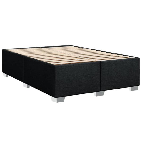 ARDEBO.de - Boxspringbett mit Matratze Schwarz 140x200 cm Stoff