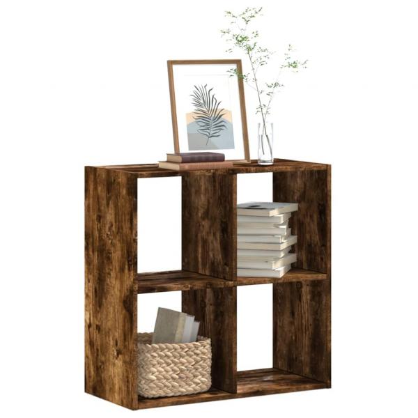 ARDEBO.de - Bücherregal Räuchereiche 68,5x32x68,5 cm Holzwerkstoff