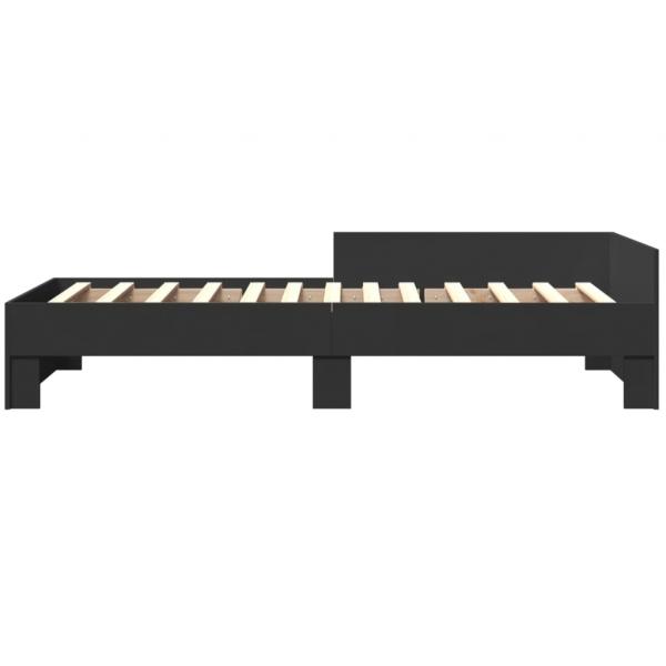 Bettgestell Schwarz 90x200 cm Holzwerkstoff