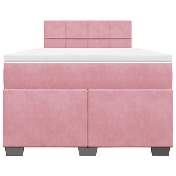 Boxspringbett mit Matratze Rosa 120x190 cm Samt