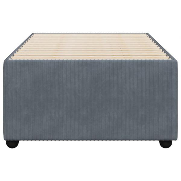 Bettgestell ohne Matratze Dunkelgrau 90x190 cm Samt