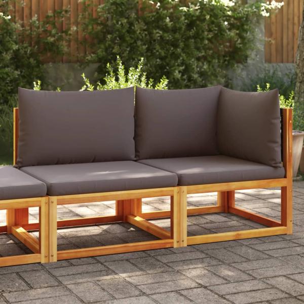 ARDEBO.de - Gartensofa mit Kissen 2-Sitzer Massivholz Akazie