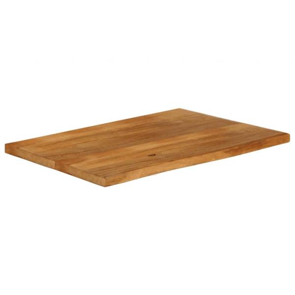 Tischplatte mit Baumkante 100x60x2,5 cm Massivholz Mango