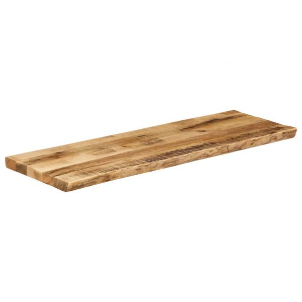 Tischplatte mit Baumkante 110x40x2,5 cm Raues Mango Massivholz