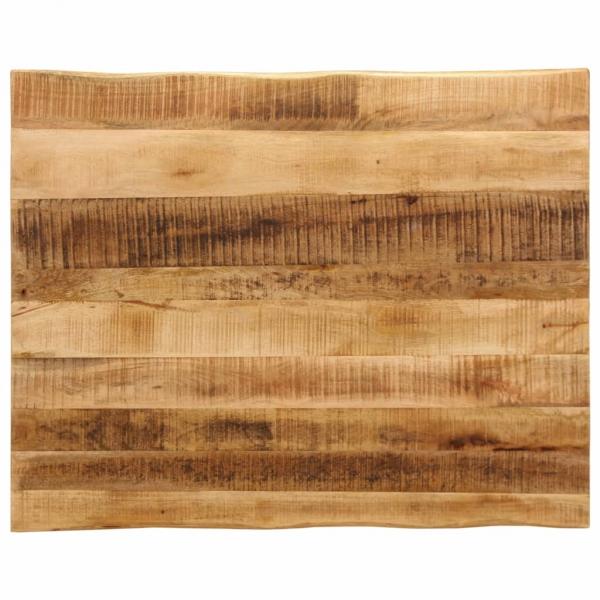 ARDEBO.de - Tischplatte mit Baumkante 110x80x2,5 cm Raues Mango Massivholz