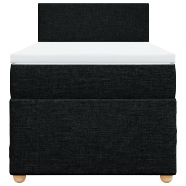Boxspringbett mit Matratze Schwarz 90x190 cm Stoff