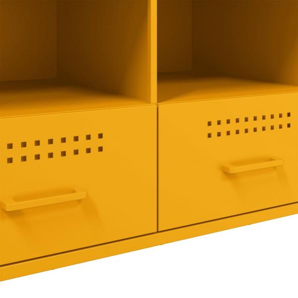 TV-Schrank Senfgelb 100,5x39x50,5 cm Stahl