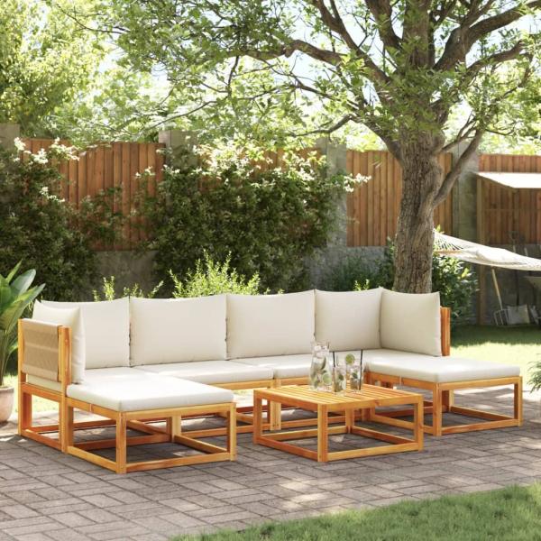 ARDEBO.de - 7-tlg. Garten-Sofagarnitur mit Kissen Massivholz Akazie