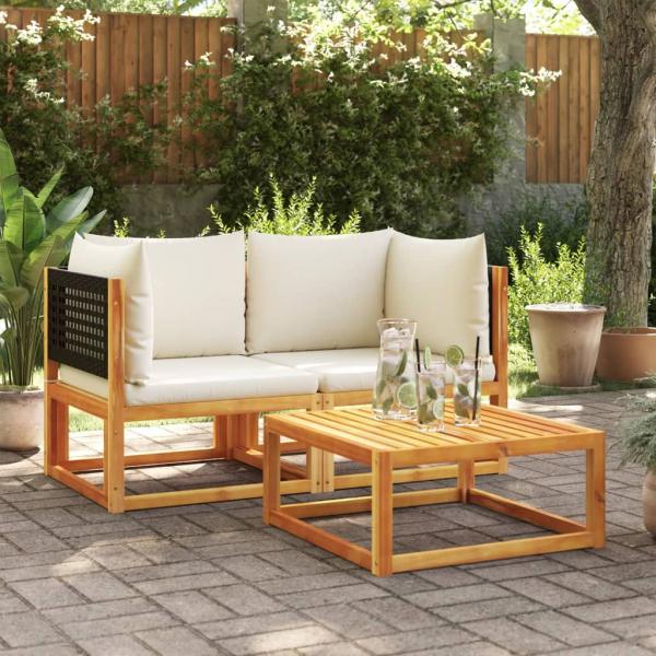 ARDEBO.de - Garten-Ecksofas mit Kissen 2 Stk. Massivholz Akazie