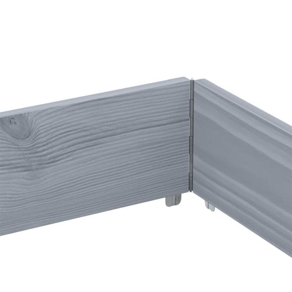 ARDEBO.de - Pflanzkasten Grau 150x100 cm Massivholz Kiefer