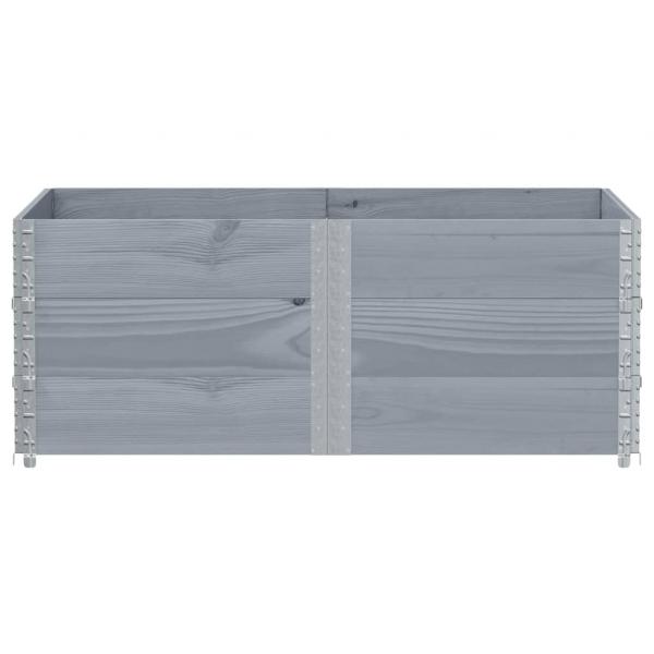 ARDEBO.de - Pflanzkasten Grau 150x100 cm Massivholz Kiefer