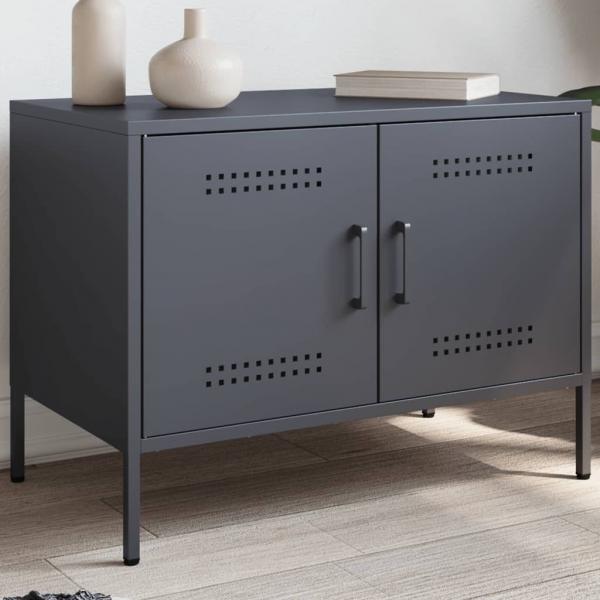 ARDEBO.de - TV-Schrank Anthrazit 68x39x50,5 cm Stahl