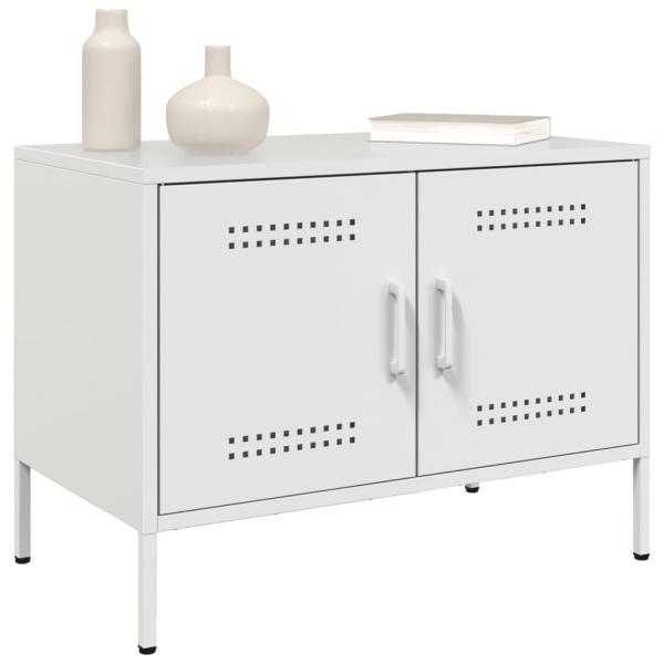 TV-Schrank Weiß 68x39x50,5 cm Stahl