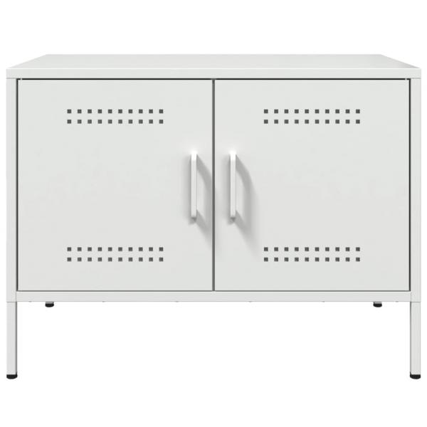 TV-Schrank Weiß 68x39x50,5 cm Stahl