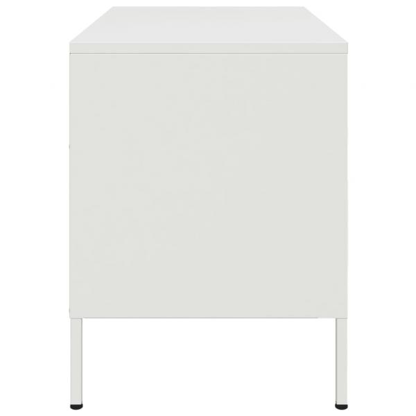 TV-Schrank Weiß 68x39x50,5 cm Stahl