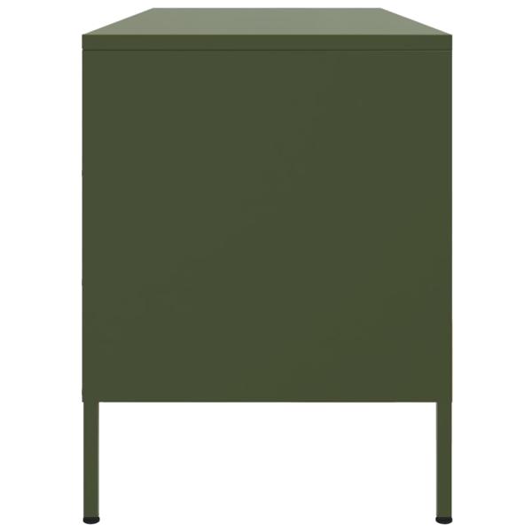 TV-Schrank Olivgrün 100,5x39x50,5 cm Stahl