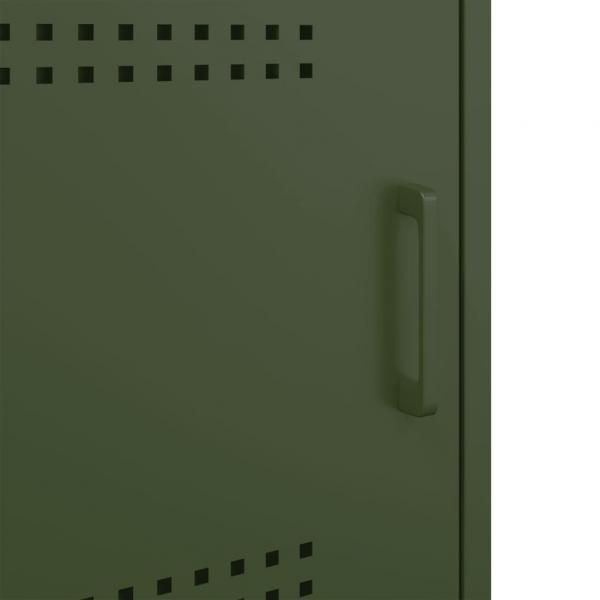 TV-Schrank Olivgrün 100,5x39x50,5 cm Stahl