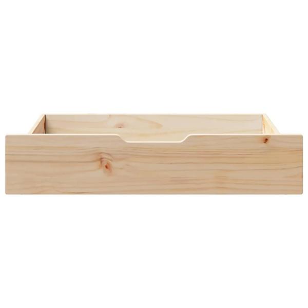 ARDEBO.de - Bettschubladen mit Rollen 2 Stk. 80x55x16 cm Massivholz Kiefer