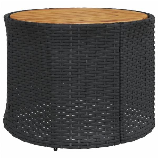 3-tlg. Garten-Sofagarnitur Halbrund Schwarz Poly-Rattan
