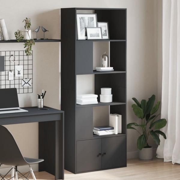 ARDEBO.de - Bücherregal Schwarz 70x36x189 cm Holzwerkstoff