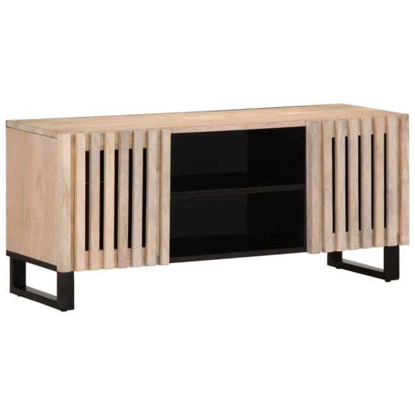 ARDEBO.de - TV-Schrank Weiß 105x34x46 cm Massivholz Mango