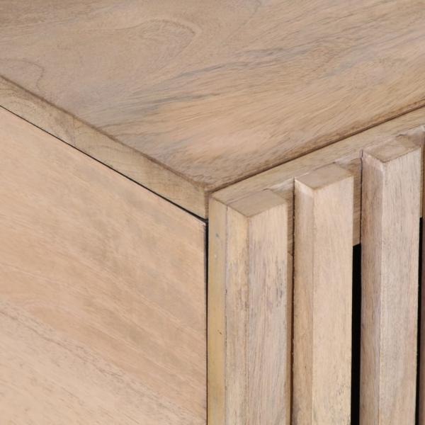 Couchtisch Weiß 80x51x40 cm Massivholz Mango