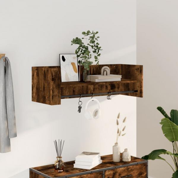 ARDEBO.de - Wandregal Räuchereiche 100x35x30,5 cm Holzwerkstoff