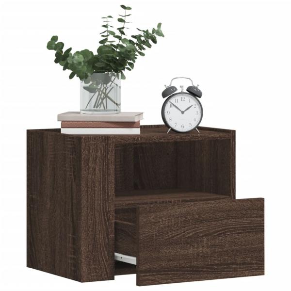 ARDEBO.de - Wand-Nachttische 2 Stk. Braun Eichen-Optik 45x30x35 cm