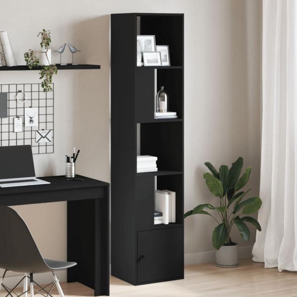 ARDEBO.de - Bücherregal Schwarz 40x36x189 cm Holzwerkstoff