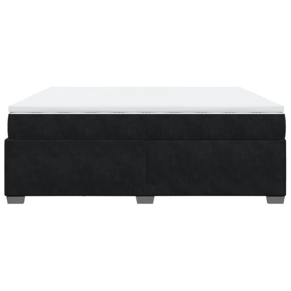 ARDEBO.de - Boxspringbett mit Matratze Schwarz 200x200 cm Samt