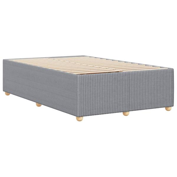 Bettgestell ohne Matratze Hellgrau 120x200 cm Stoff