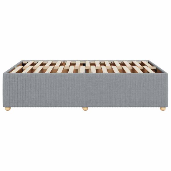 Bettgestell ohne Matratze Hellgrau 120x200 cm Stoff