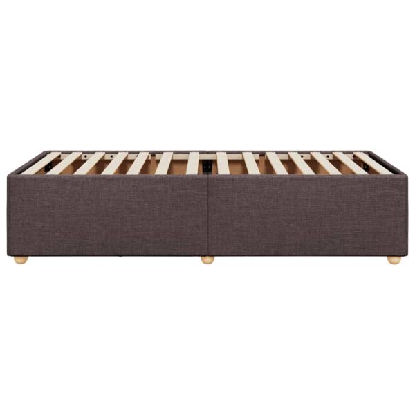 Bettgestell ohne Matratze Dunkelbraun 80x200 cm Stoff