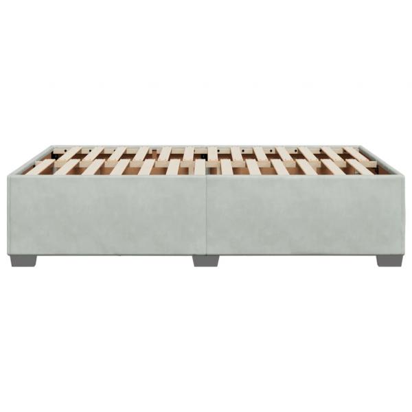 Bettgestell Hellgrau 120x190 cm Samt