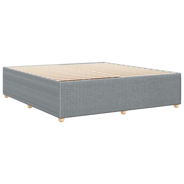 Bettgestell ohne Matratze Hellgrau 200x200 cm Stoff
