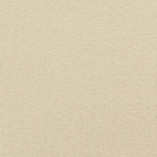 Bettgestell ohne Matratze Creme 200x200 cm Stoff