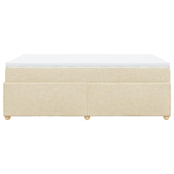Boxspringbett mit Matratze Creme 120x190 cm Stoff