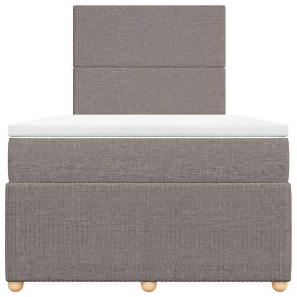 Boxspringbett mit Matratze Taupe 120x200 cm Stoff