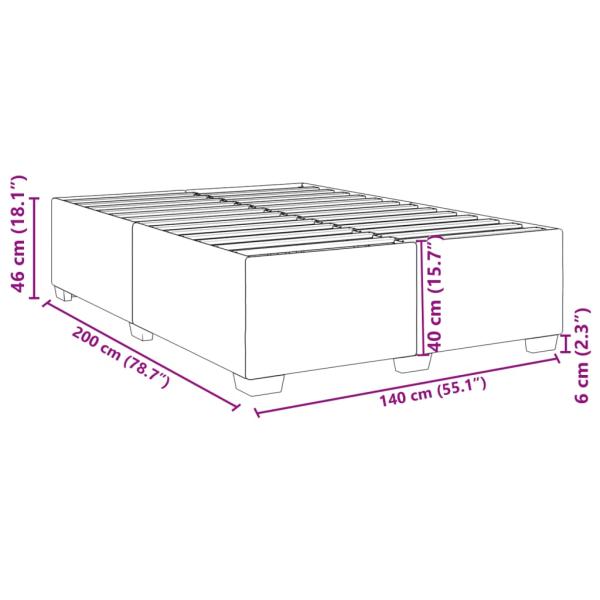 Bettgestell ohne Matratze Dunkelgrau 140x200 cm Samt