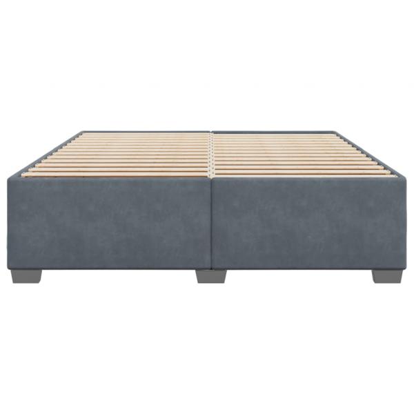 Bettgestell ohne Matratze Dunkelgrau 180x200 cm Samt