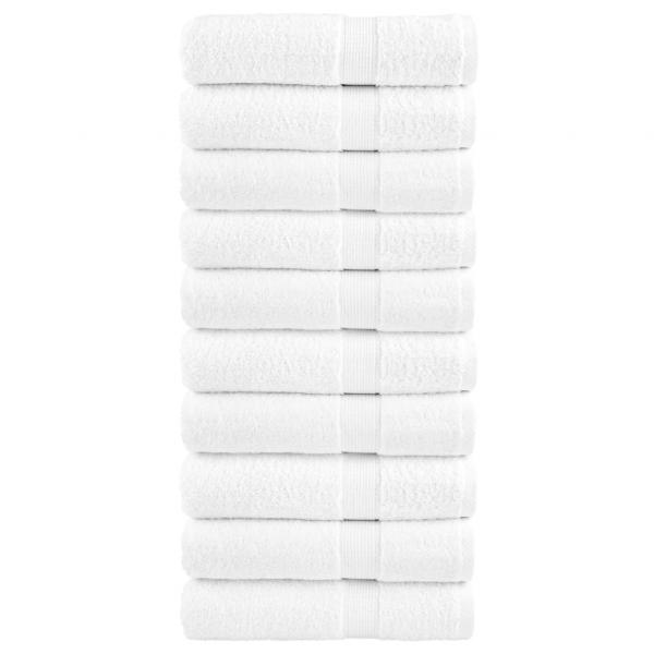 ARDEBO.de - Premium-Duschtücher SOLUND 10 Stk. Weiß 70x140 cm 600 g/m²