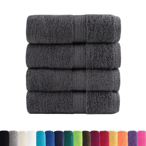 Premium-Gästetücher SOLUND 4 Stk. Anthrazit 30x50 cm 600 g/m²