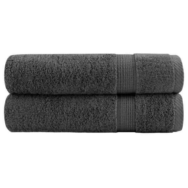ARDEBO.de - Premium-Badetücher SOLUND 2 Stk. Anthrazit 100x150 cm 600 g/m²