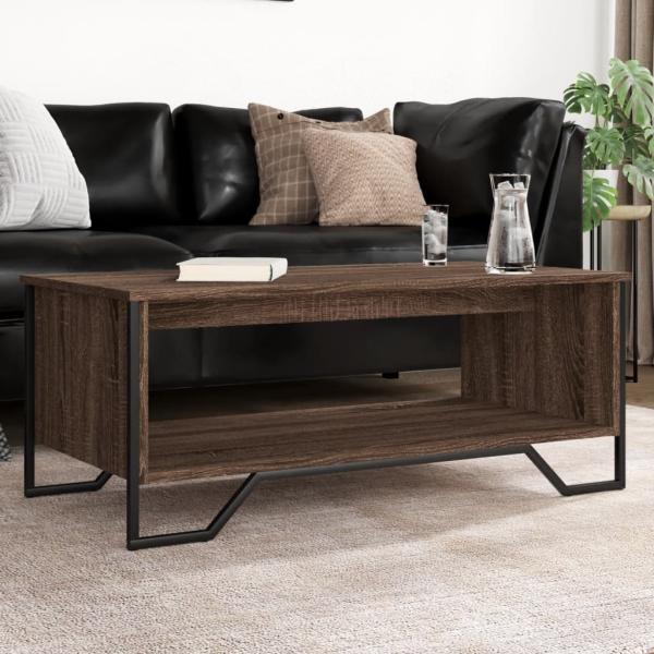 ARDEBO.de - Couchtisch Braun Eichen-Optik 100x51x40 cm Holzwerkstoff