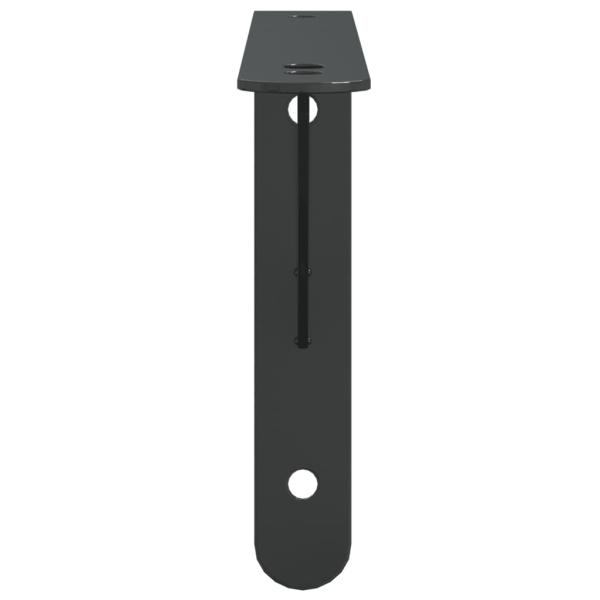 Regalträger 4 Stk. 23,5x2,5x15,5 cm Schwarz Edelstahl