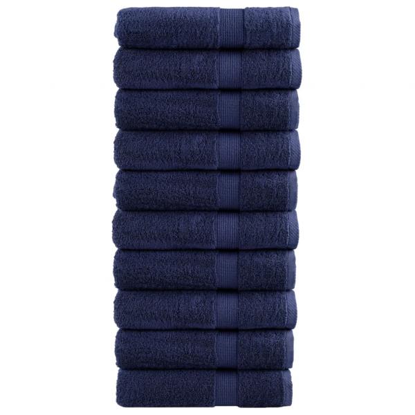 ARDEBO.de - Premium-Duschtücher SOLUND 10 Stk. Marineblau 70x140cm 600 g/m²