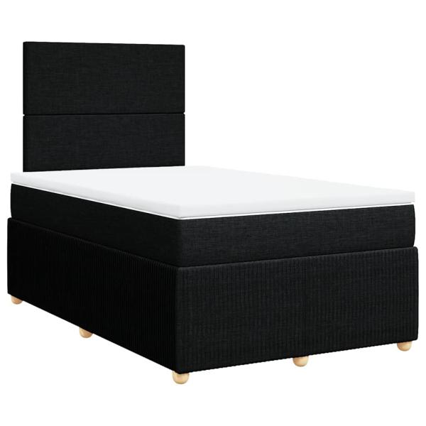ARDEBO.de - Boxspringbett mit Matratze Schwarz 120x200 cm Stoff