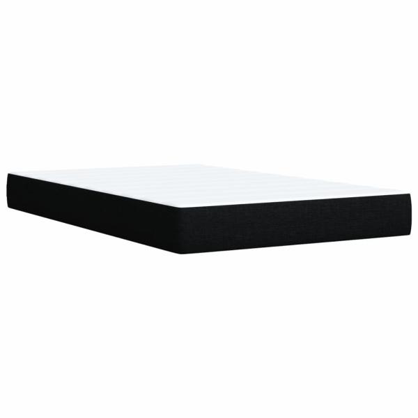 ARDEBO.de - Boxspringbett mit Matratze Schwarz 120x200 cm Stoff